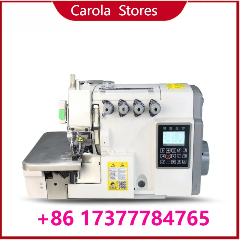 Industrial 4 Lines Computer Overlock Machine Full Auto Thread Trimming Overlock Sewing Equipment