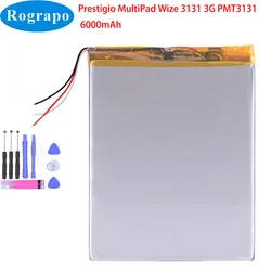 Nuova batteria 3.7V 6000mAh per Prestigio MultiPad Wize 3131 3G PMT3131 accumulatore Tablet PC 3 fili + strumenti gratuiti