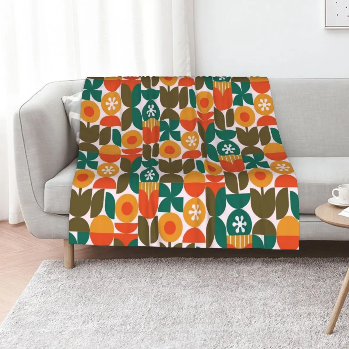Mid Century Modern Throw Blanket Heavy Tourist Moving funny gift Flannel Thermals For Travel Blankets