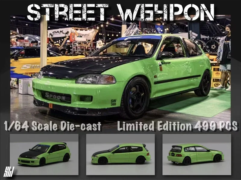 Street Weapon 1:64 EG6 Thailand Spoon/SPOON TEST Diecast Model Car