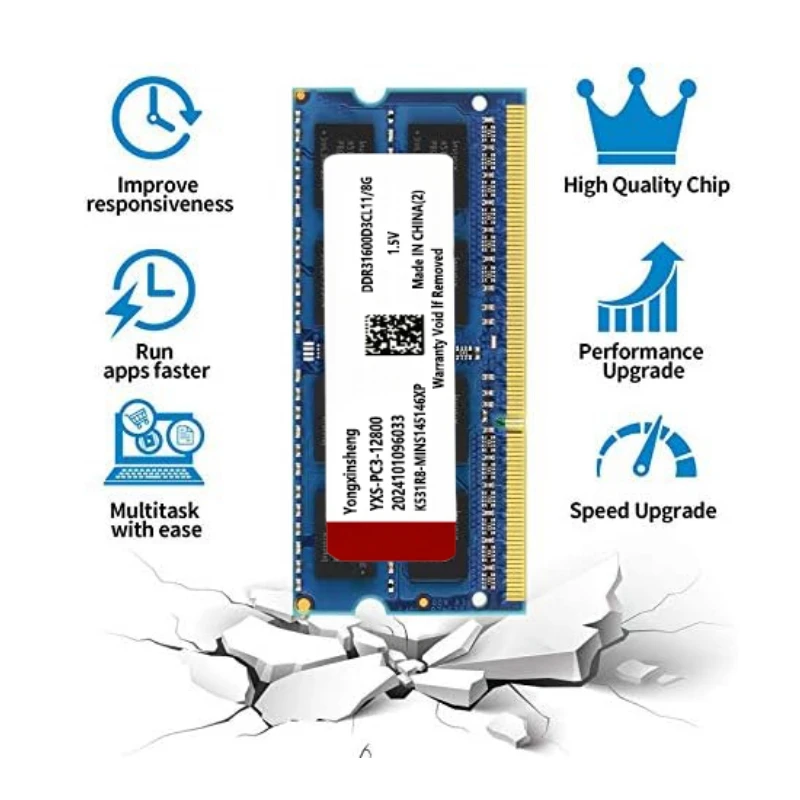 Mémoire DDR3 2 Go 4 Go 1066 Z 1333 successifs Z 10600 successifs Z RAM PC3-8500S 1.5 S 1600 V 204pin Ordinateur portable RAM Mémoire PC3-12800S DDR3 8 Go Z RAM successive