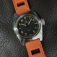 STEELDIVE Men Pilot Watch Sport 38mm Military Quartz Wristwatch 20ATM Waterproof C3 Luminous Sapphire VH31 Sport