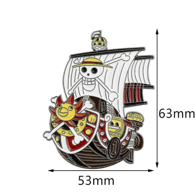 Anime One Piece Monkey D. Luffy Shape Enamel Pin Jewelry Cute Gifts for Friends Bag Backpack Decoration Badge Jewelry Gift
