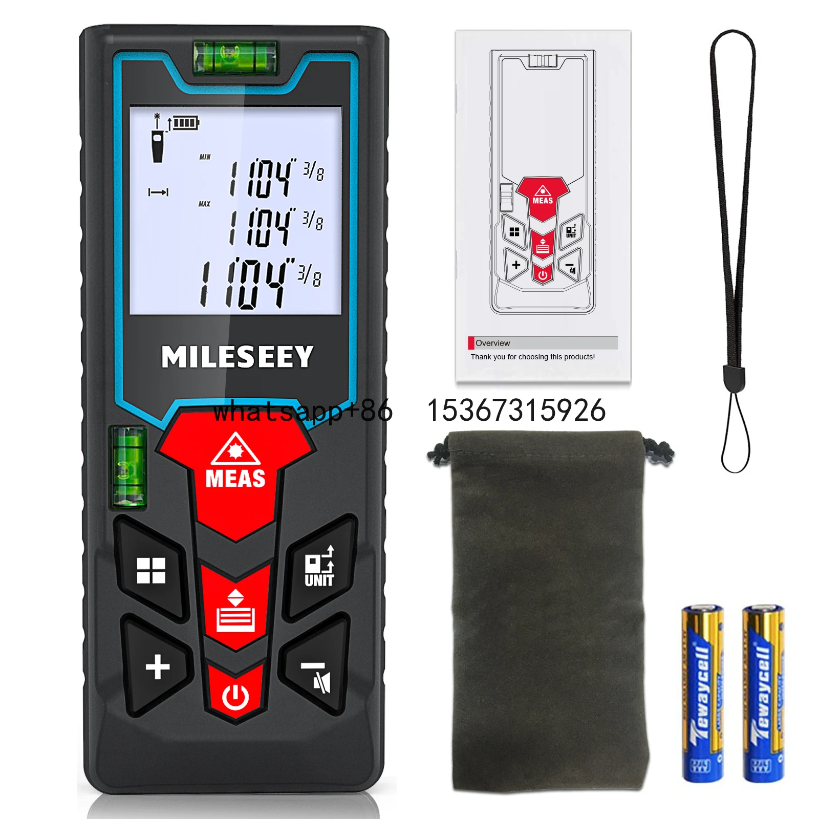 

Mileseey S2H 100M Handheld Digital Area Volume Measure Measurement Tool Laser Distance Meter