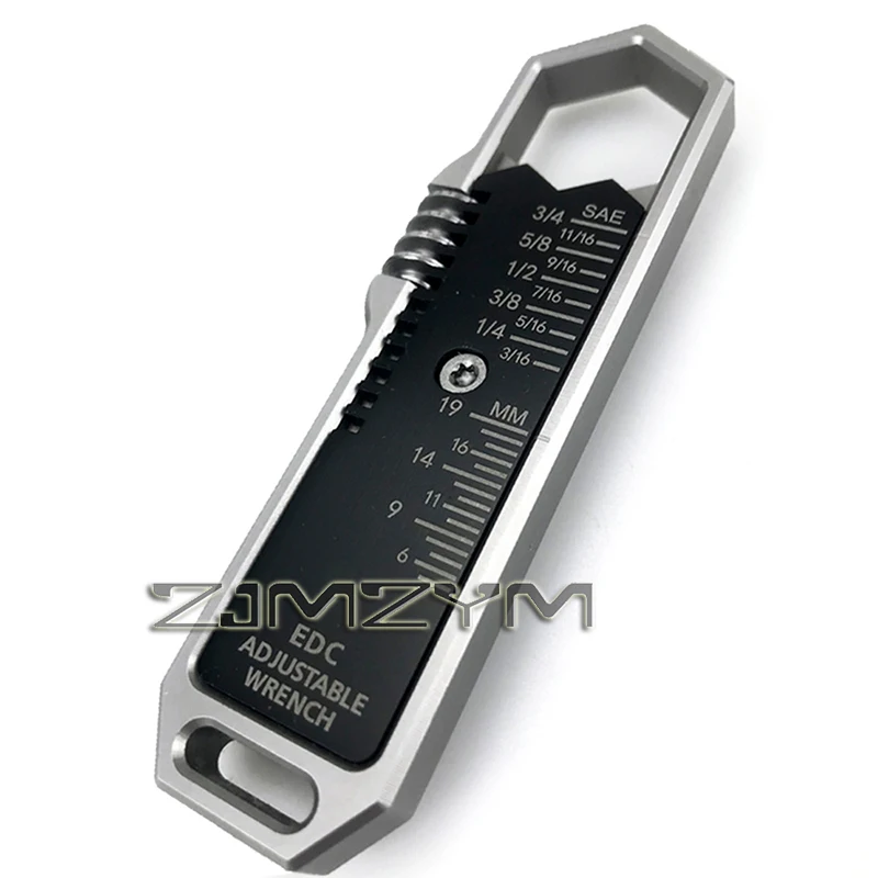 Multi-functional Mini Crowbar Multi-tool Adjustable Wrench EDC Caliper Measuring Ruler Pry Bar Pocket Outdoor Camping Tool
