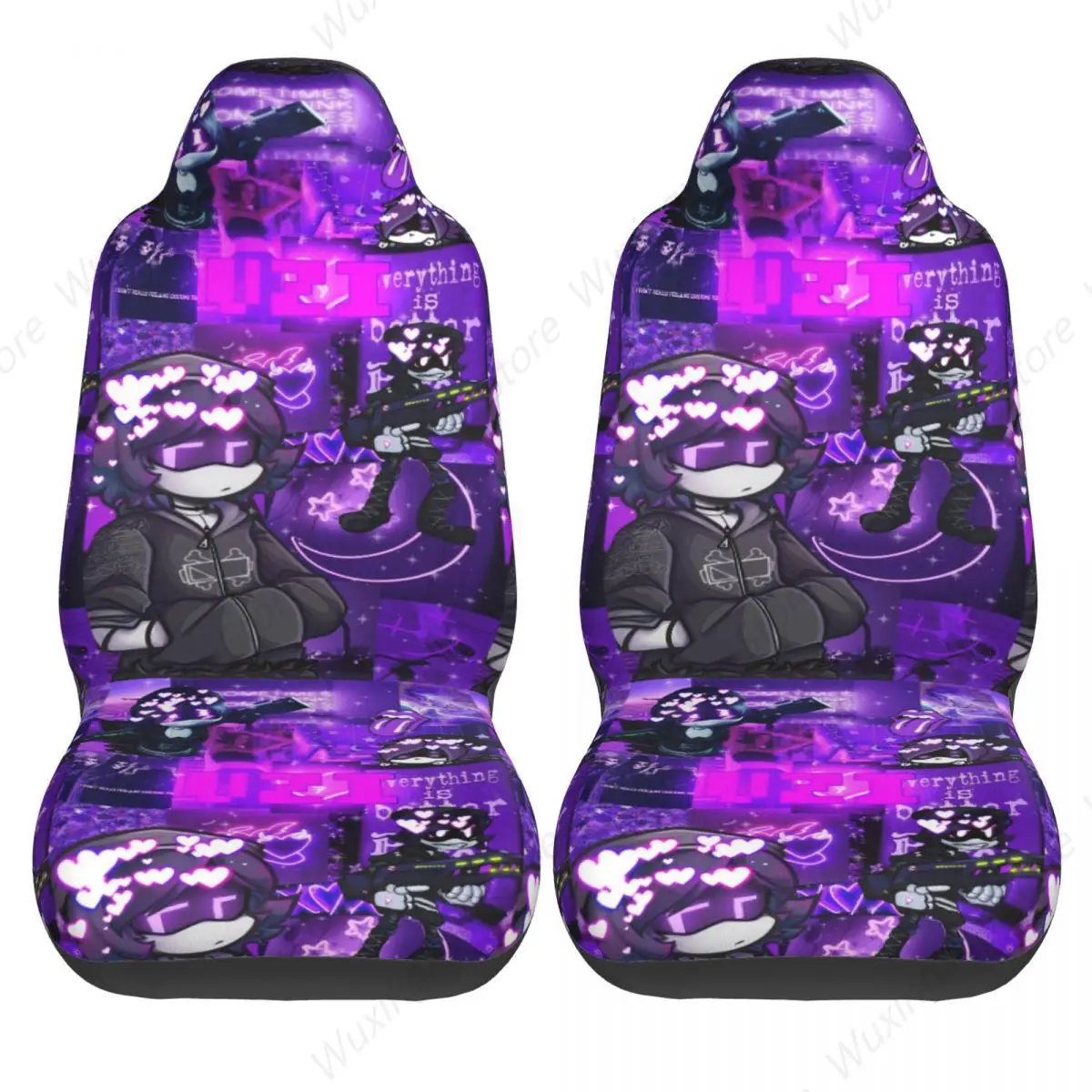 Murder Drones Collage Universal Car Seat Cover Auto Interior Travel Anime Car Seat Covers Polyester Hunting