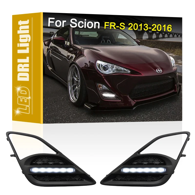 

2Pcs Waterproof White Front Bumper DRL Lamp Assembly LED Daytime Running Light For Scion FR-S 2013 2014 2015 2016