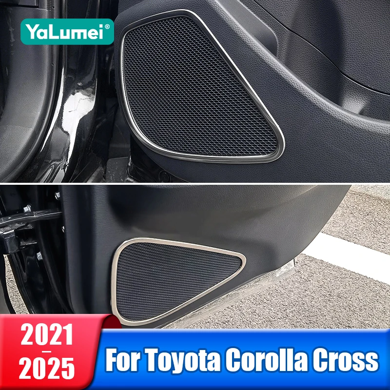 

Car Door Audio Speaker Cover Loudspeaker Tweeter Frame For Toyota Corolla Cross XG10 2021 2022 2023 2024 2025 Hybrid Accessories