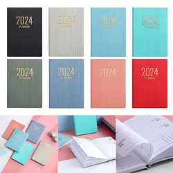 Pocket 2024 Agenda Book High Quality with Calendar A7 Diary Weekly Planner Notebooks School Office