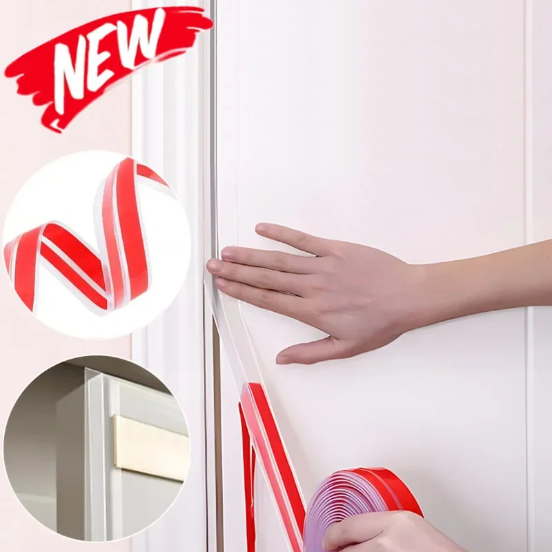 

Обновленная Т-образная уплотнительная лента для дверей, гибкая силиконовая лента для защиты от атмосферных воздействий, защита от пыли и шума, лента для зазоров в стеклянных дверей и окон