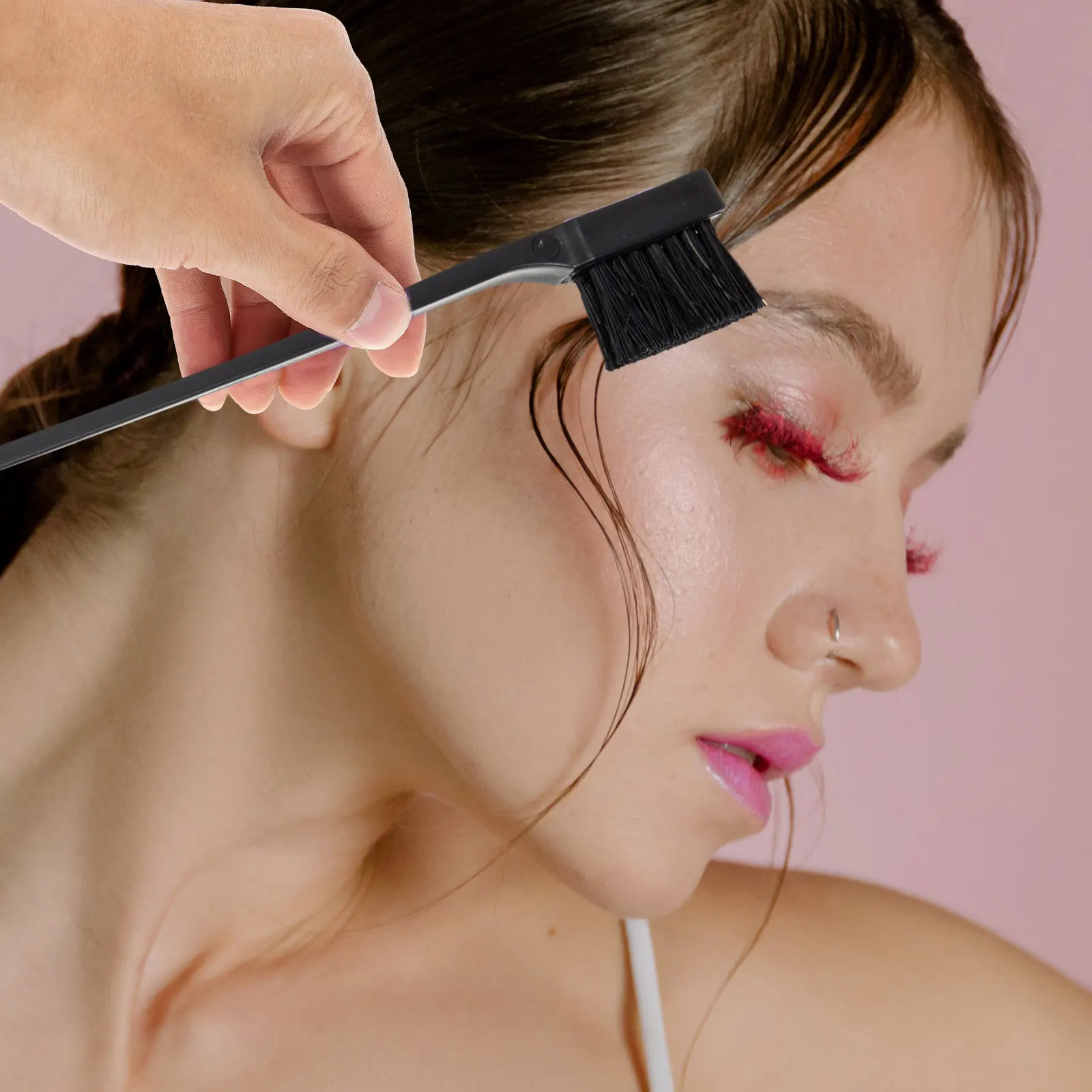 

7pcs DoubleEnded Eyebrow Brush HairEdge Styling FineTeeth Comb BlackHair Grooming SalonUse DailyNeat CleanLook