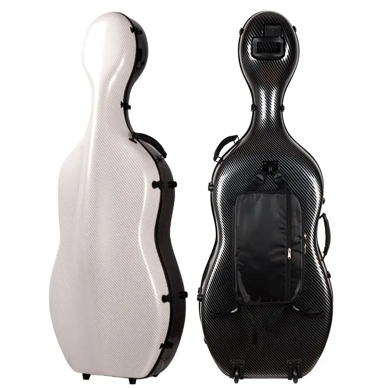 Cello case retro waterproof shoulder back portable black and white double-sided fashion cello case