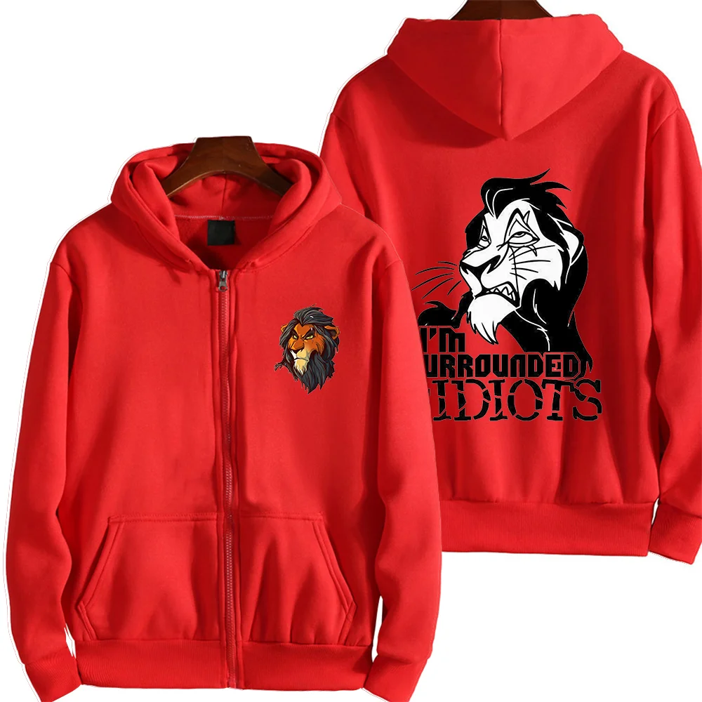 

Disney The Lion King Printed Hoodies Scar Lion King Street Sports and Leisure Student Couple Hoodies