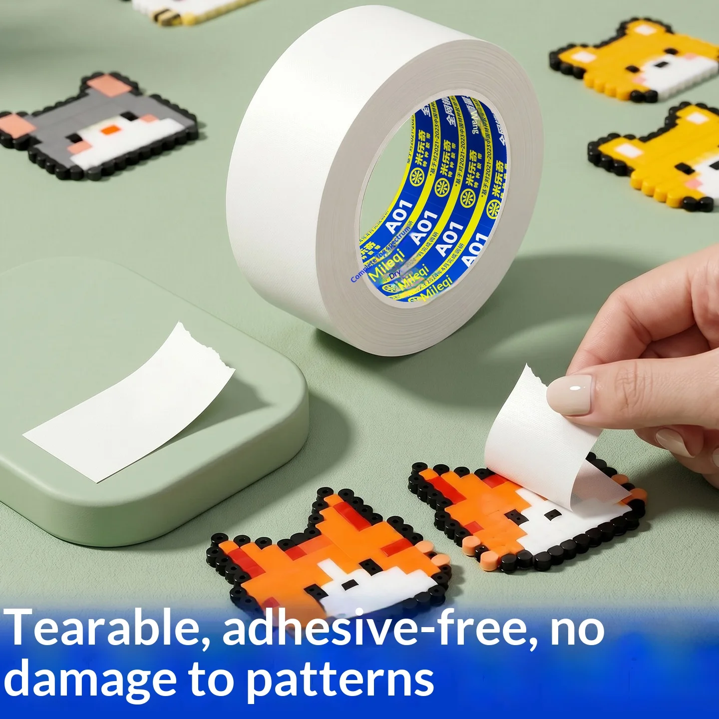Multi‑Purpose Masking Tape Easy Tear No Residue For Fuse Beads DIY Craft Wall Car Spray Paint Decoration Seam Protection