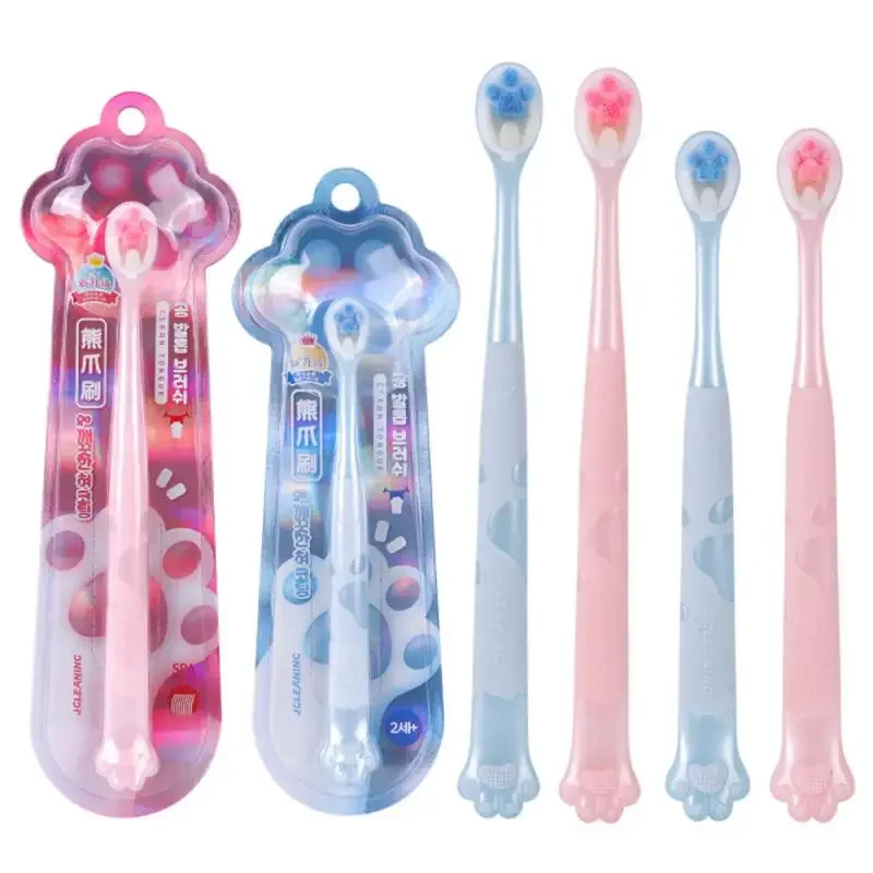 Oral Care Brush Material Pp Prt Fashion Appearance Not Easy To Slip Off Soft Rubber Package Cat Claw Handle Cleaning Toothbrush