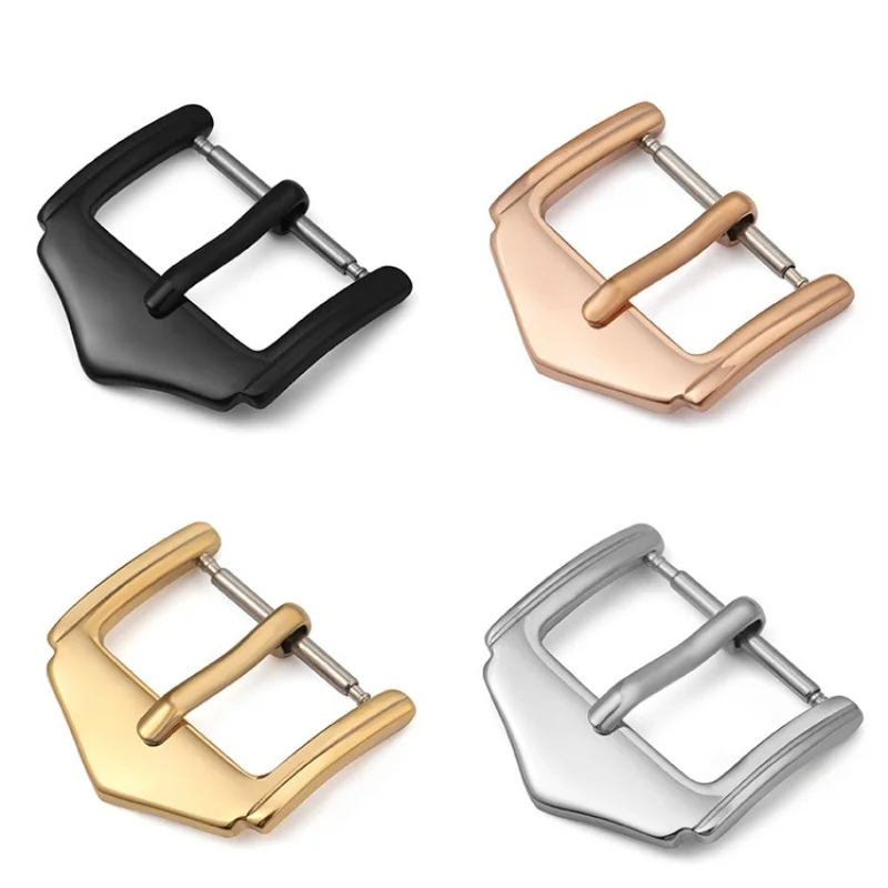 16mm 18mm 20mm 22mm 304L Stainless Steel Triangle Polished 2.0mm Lizi Watch Buckle Replacement for Leather Strap Watch Clasp