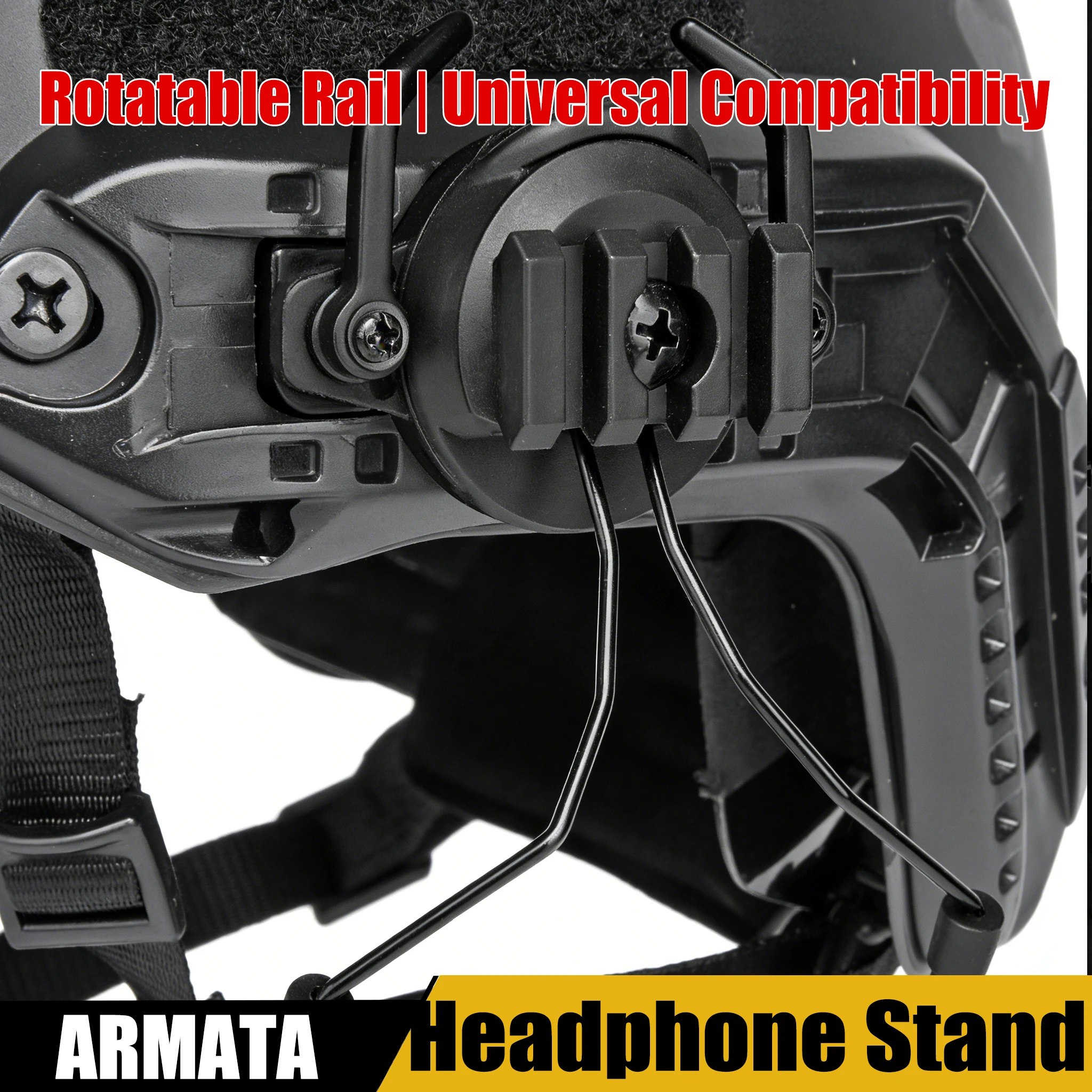 

Крепление для гарнитуры на тактический шлем 19~21 мм | Поворотная направляющая шина | Универсальная совместимость | Прочный и надежный | Быстрая установка | Идеальный