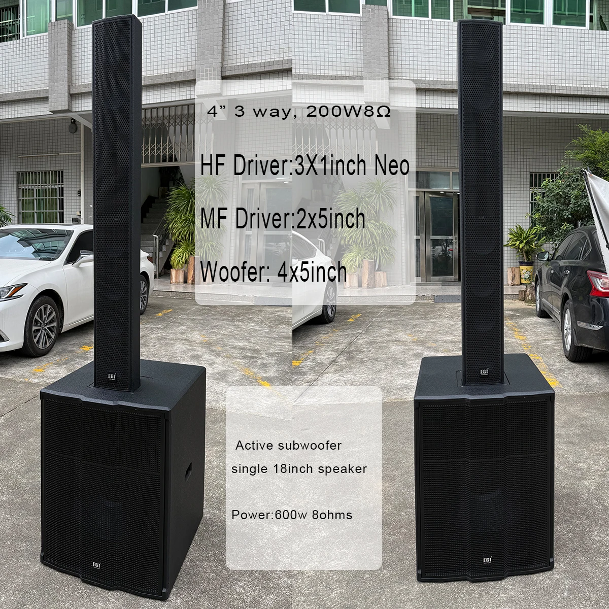 18in Subwoofer Matching Column Line Array Speaker For Outdoor Large Stage Concert KTV Show