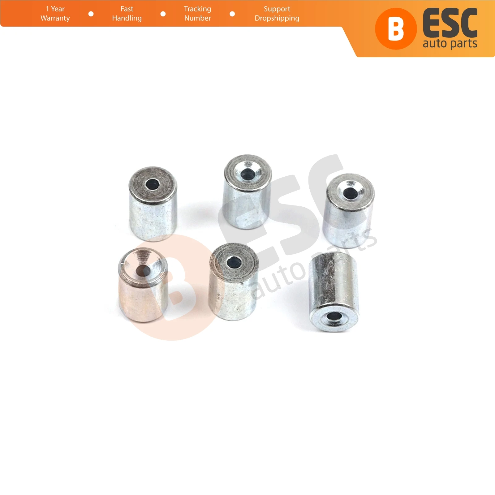 ECR013 100 Pieces Car Window Regulator Winder Repair Steel Cable Wire Rope End Fitting Pin Stop Sleeve Crimp Rivet 6x8/1.7 mm