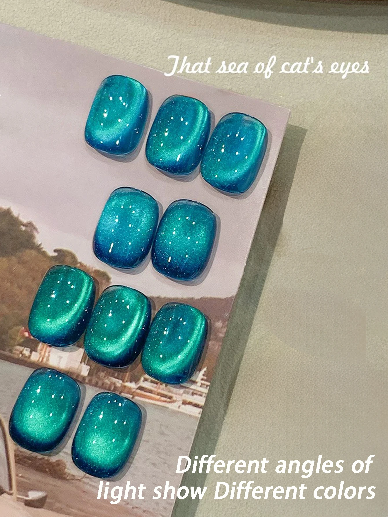 MN 1-12 قطعة 12 مللي الأزرق المحيط القط العين هلام طلاء الأظافر 2025 الشتاء الصيف مبيعا اللون الأزرق فلاش النعناع مامبو الزجاج الخرز