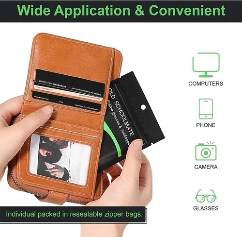 Imagen 2 del producto Toallitas suaves antiniebla autoselladas reutilizables y empaquetadas por separado, paño para lentes antiniebla prehumedecidas, desempañador, toallita para gafas