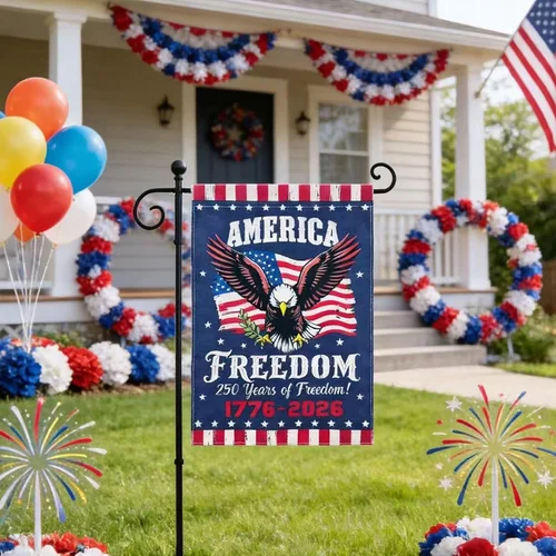 250Th Anniversary America Garden Flag 12X18 Double Sided - USA Patriotic Eagle B EEJ