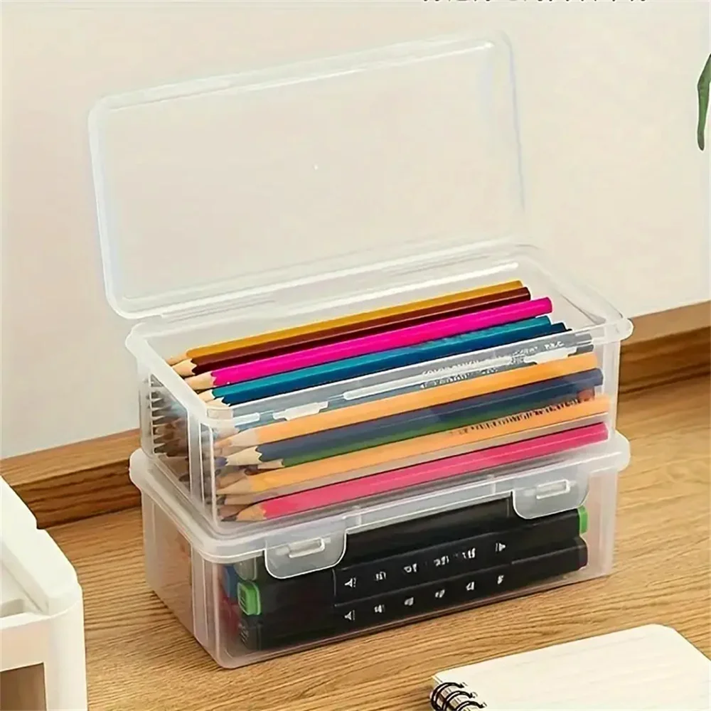 1pc Lightweight Translucent Pencil Case: Big Capacity & Frosted Design - Perfect For School Supplies, Student Pencil Case, Pract