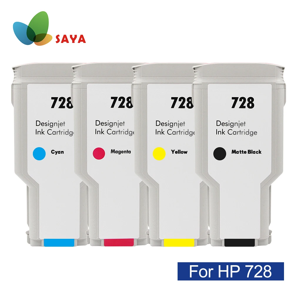 

Saya For HP728 Ink Cartridge for HP 728 4Colors 728xl Replace For HP DesignJet T730 T830 Inkjet Printer 300ml /PC