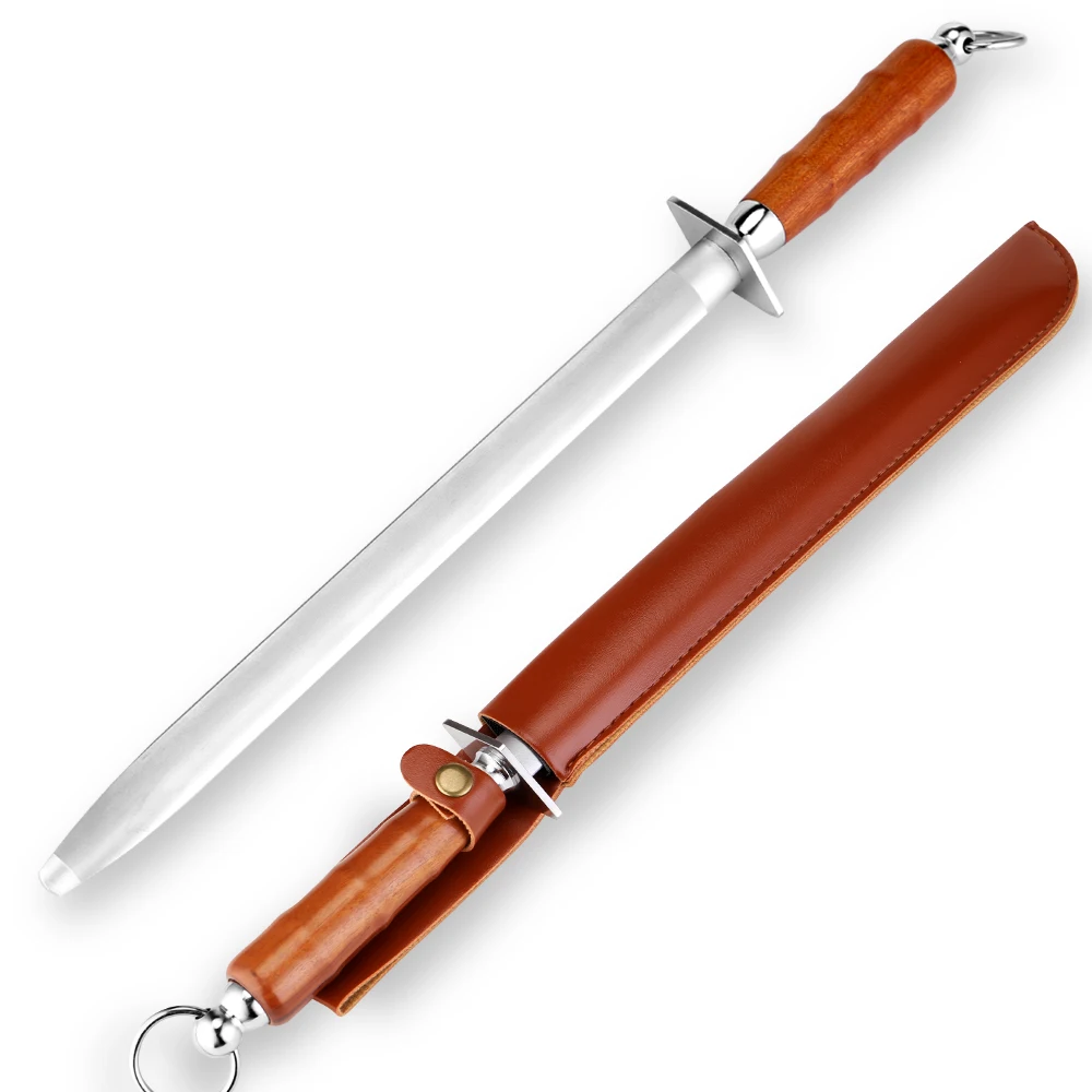 

Точилка для кухонных ножей из углеродистой стали, сталь для заточки ножей, профессиональная точилка для ножей, хонинговальный стержень с подвесными отверстиями