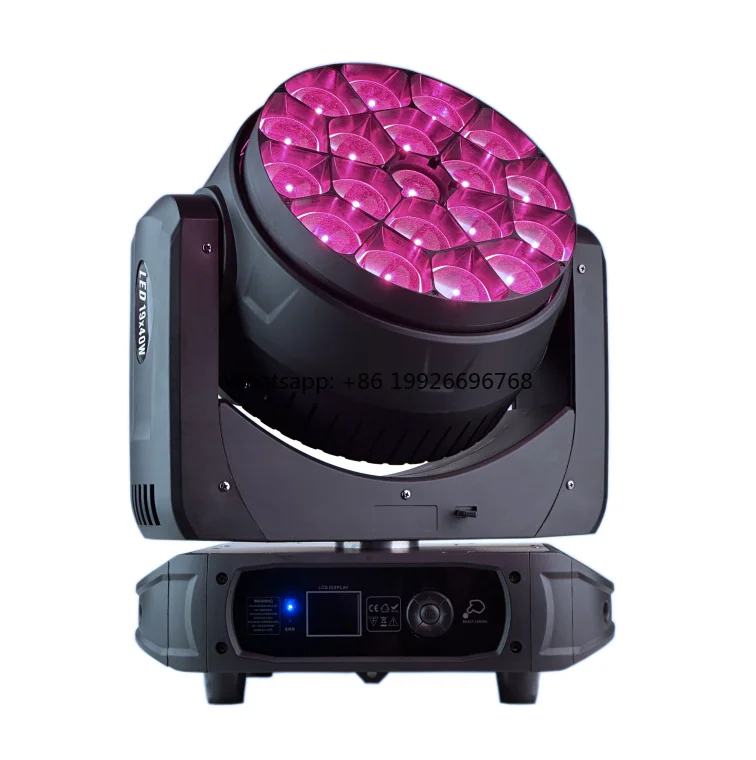 

New High Power 19*40W Bee Eyes 4in1 RGBW Beam Wash DJ Disco Party Show Wedding Stage Light LED Pixel Zoom Moving Head Light