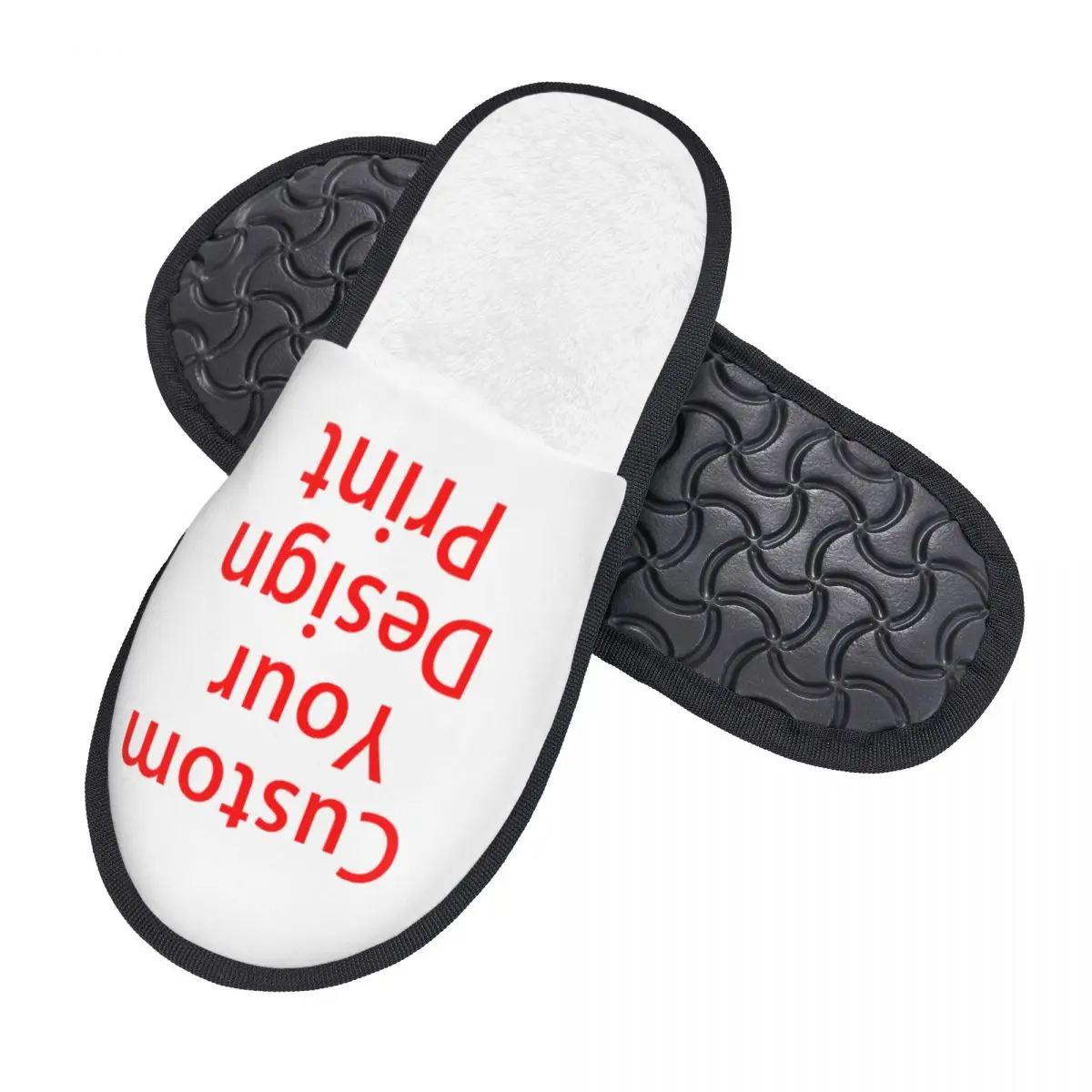 Custom Custom Your Design House Slippers Soft Warm Customized Logo Printed Memory Foam Fluffy Slipper Women Indoor Outdoor Shoes