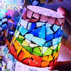100g Mosaic Tiles Stained Glass Mosaic DIY Handmade Coaster Mosaic Puzzle Making Art Wall Decoration Supplies Mixed arte