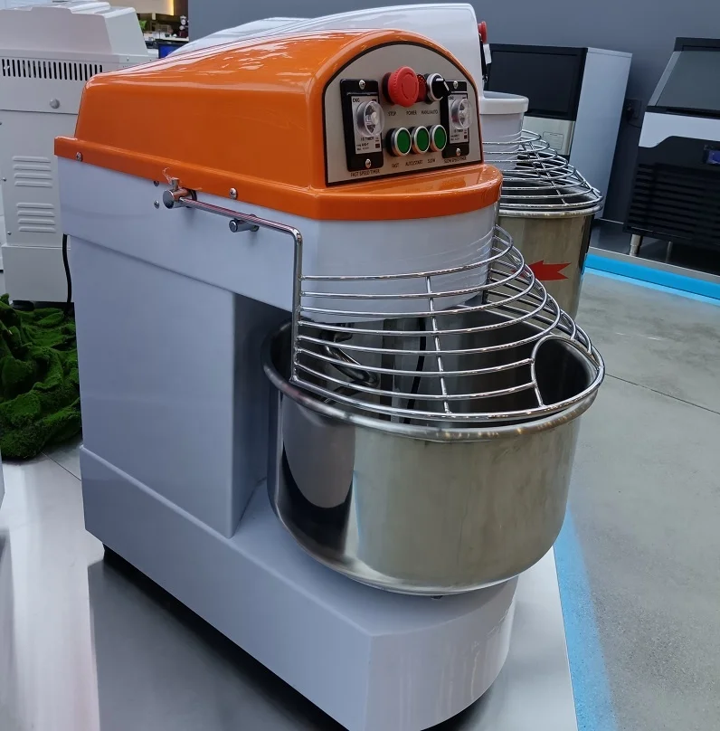 Custom 30L 60L Spiral Dough Mixer Heavy Duty Stainless Steel Double Action Kneader for Bakery Bread Production