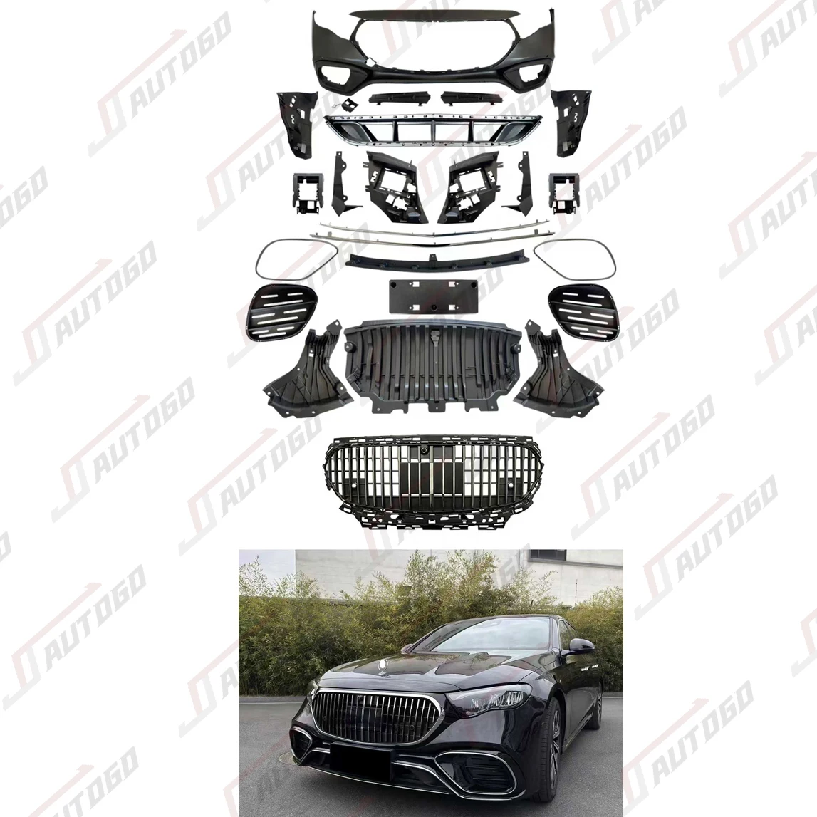 

Latest Version2025 New Design Auto Modification Conversion Body Kit For Mercedes Benz E Class W214 To W223 S Class S63 Style Fro