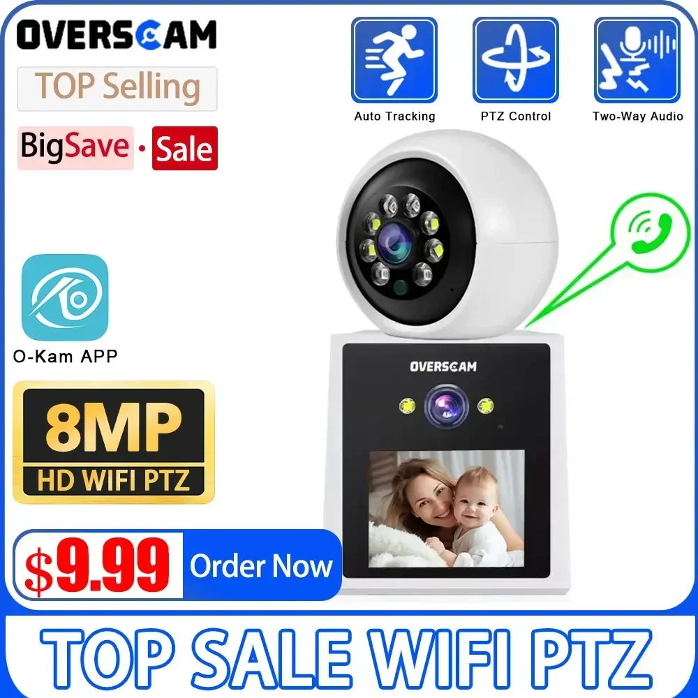 

O-Kam Mini Video Call Wifi Camera 5MP Color Night Vision Two Way Audio Auto Track Indoor Baby Monitor Wireless Security Camera