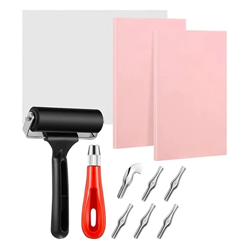 

AFOURT-Tracing Paper For Craft Stamp Carving For Students Beginners For Printmaking Stamp Makers Rubber Stamp Tool Carving Kit