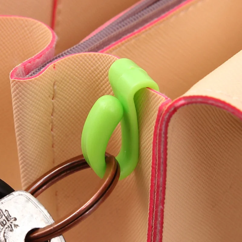 Portable Bag Hook Key Clips Key Holder Creative Built-in Bags Clip Anti-lost Handbag Hook Hanger Mini Key Storage Hook Rack