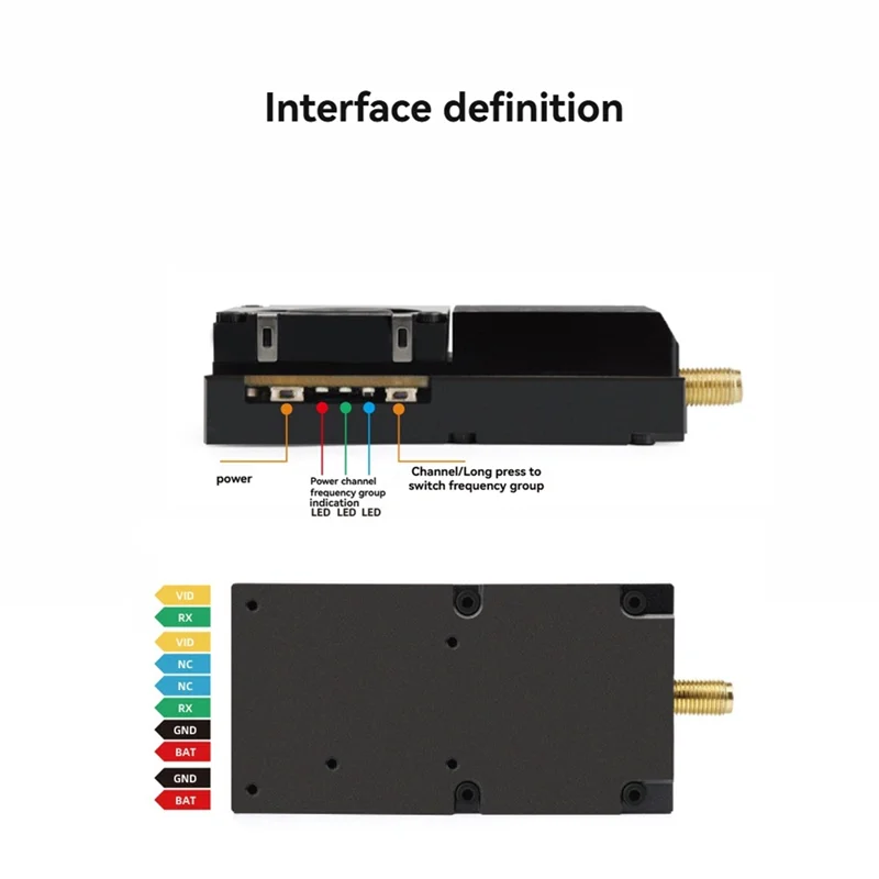 AS96-5.8G 5.5W VTX 64CH High Power FPV Video Transmitter TBS Smaraudio Protocol For Ultra-Long Range Flights FPV Drone