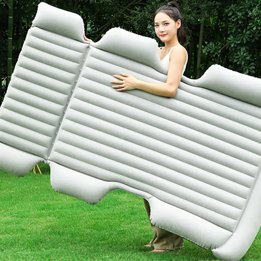 Foldable Inflatable Bed Elastic Skin Friendly Flocked Fabric Evenly Stressed In Car Inflatable Bed