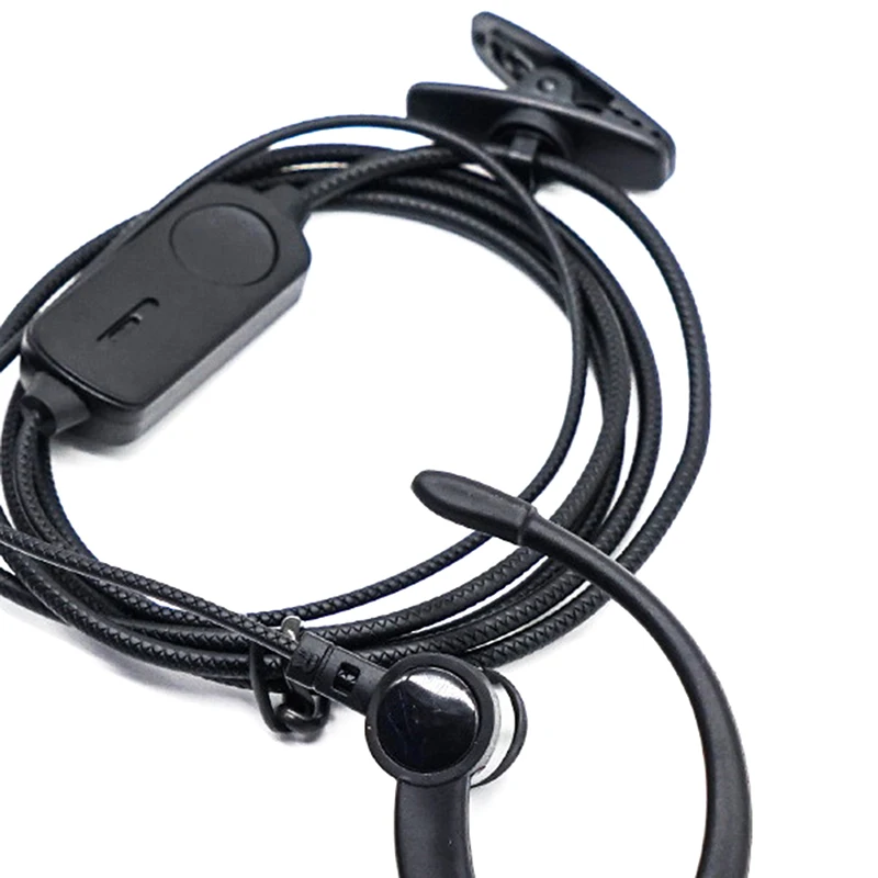 Fone de ouvido com gancho para walkie talkie bf760 bf996, microfone com fio com plugue k, fone de ouvido de rádio amador em dois sentidos