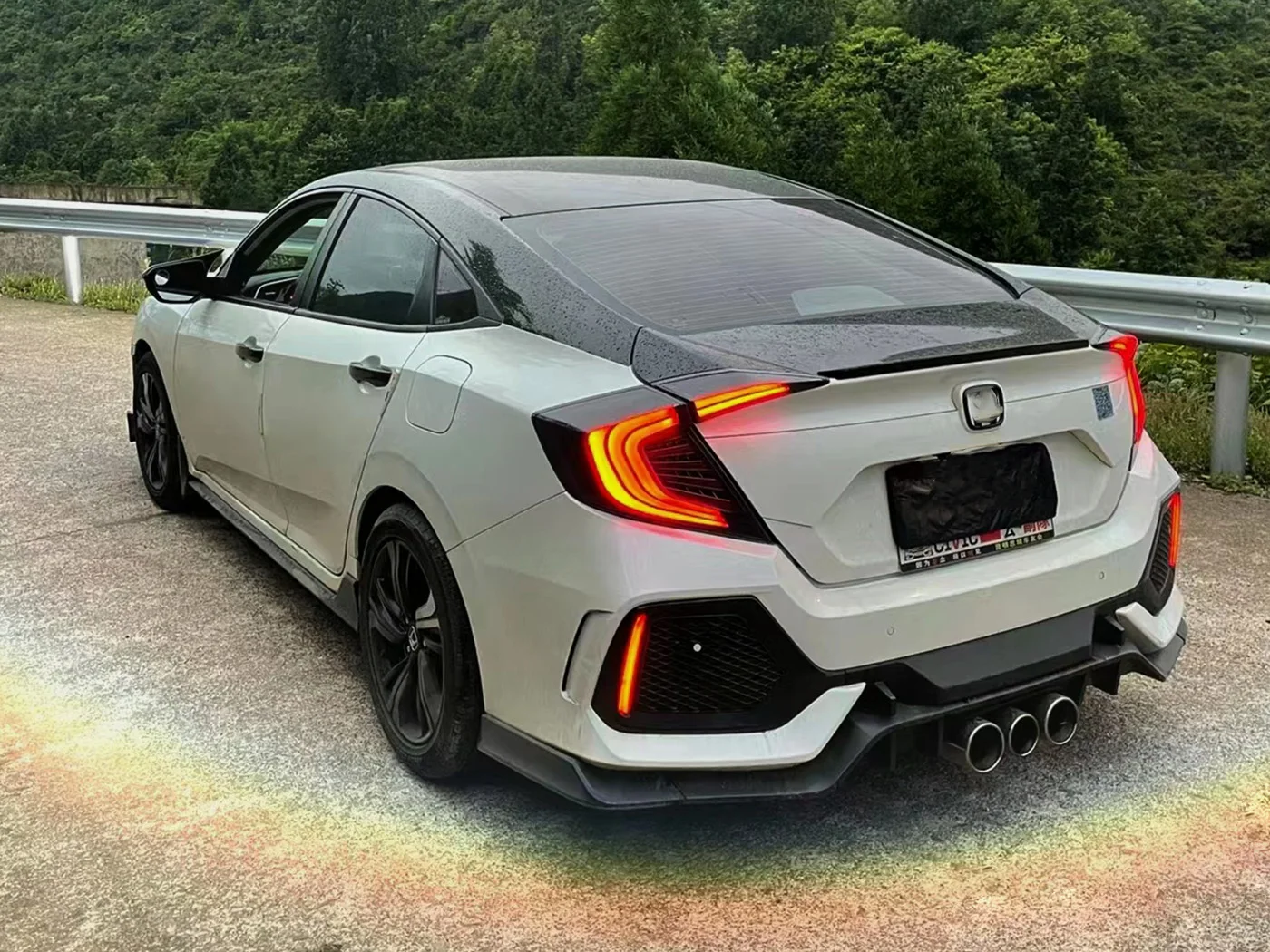 For Civic FC1 2016-2021 Upgrade To Typer 2016-2021 Damei Hot Selling New Condition Body Kit Car Rear Bumper Assy For
