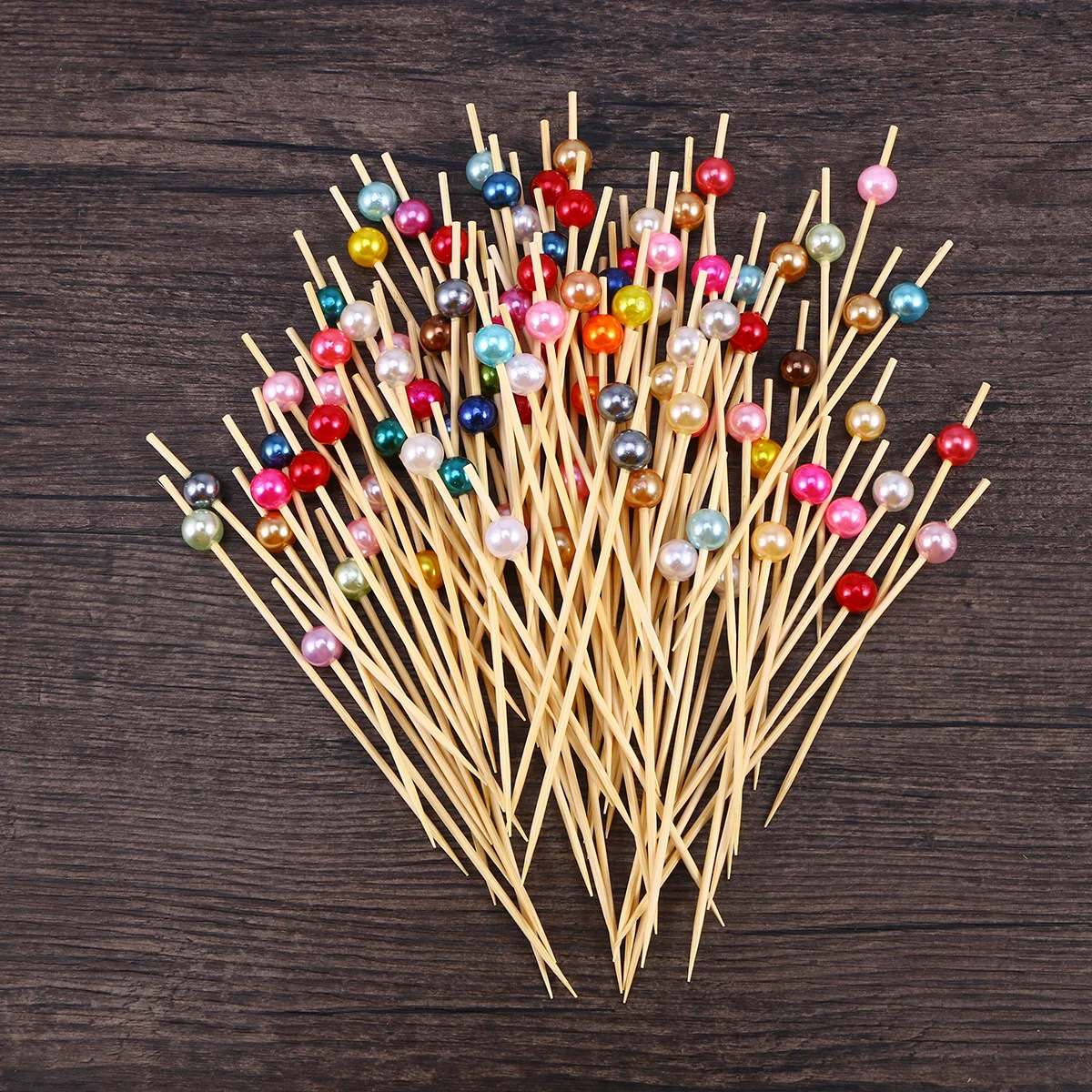 

100pcs Wooden Picks Eco Friendly Food Sticks Toothpicks Disposable Barbecue Party Wedding Bridal Baby Shower