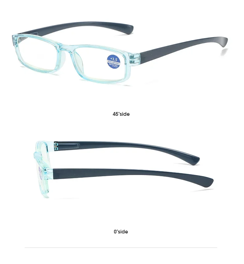 1,0 ~ 4,0 Farbverlaufs-Lesebrillengestell, Anti-Blaulicht-Brille, bequeme und leichte Lesebrille und Zubehör – Detail 23