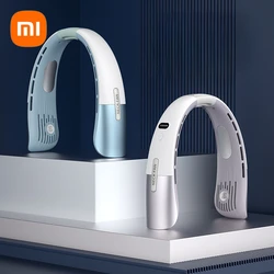 Xiaomi 4000 мАч подвесной шейный вентилятор, портативный безлопастный кондиционер, USB Перезаряжаемый воздушный охладитель, 5-скоростной Электрический вентилятор для спорта