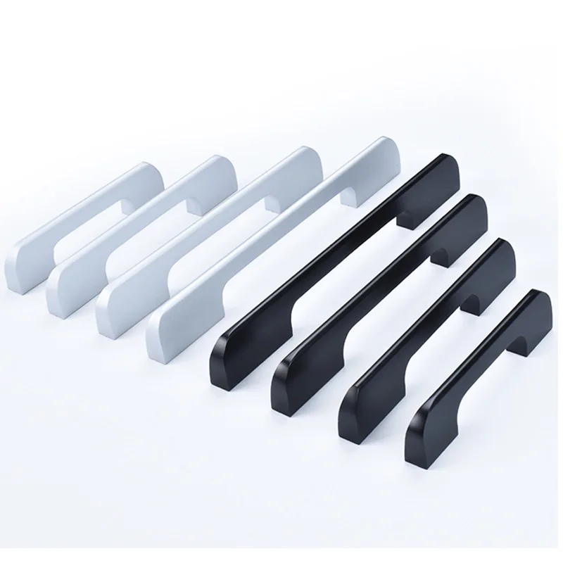 Space Aluminum Alloy Handles with screw Simple Fashion Drawer Knobs Wardrobe Cabinet Handles Pulls Furniture Handle