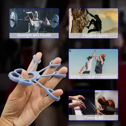 New Silicone Five-Finger Grip Set Finger Stretching Fitness Machine Hand Exercise Grip Ring Resistance Band