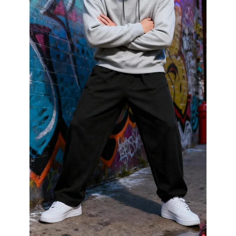 

Spring and Autumn Winter New Men's Casual Pants, Unisex Loose Straight Leg Sports Pants, Wide Leg Casual Jogging Pants
