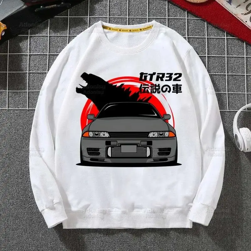 Anime AE86 Initial D Hoodies RedSuns Sweatshirts Autumn Winter JDM Manga Takumi Fujiwara Drift Car Akagi Hip Hop Hoody Tops