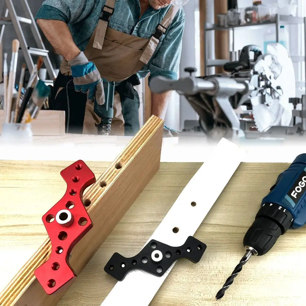 

Aluminum Construction Drill Positioner Adjustable Easy to operate Centering Drill Tool precision drilling Safe and Durable