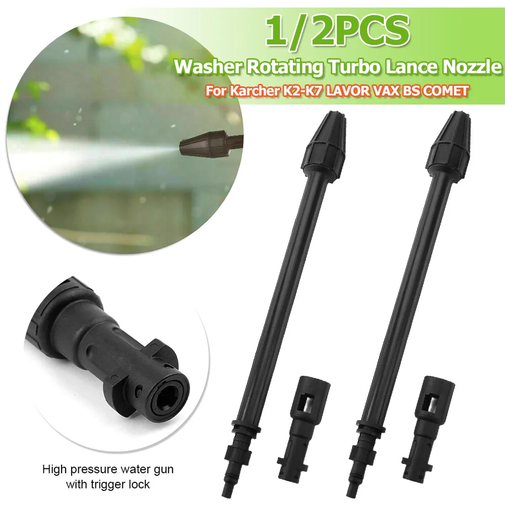 High Pressure Washer Rotating Turbo Lance Nozzle Dirt Blaster Turbo Nozzle Water Gun Nozzle for Karcher K2 K3 K4 K5 K6 K7 view 2